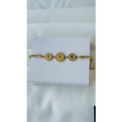 Çeyrek Altınlı Çelik Bileklik