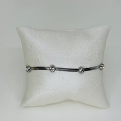 Taşlı çelik silver bileklik