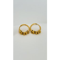 Gold pullu halka küpe