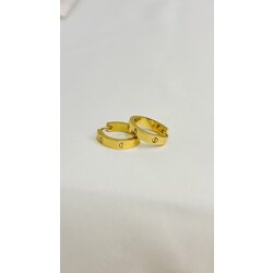 Gold cartier küpe