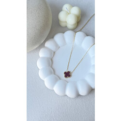 Bordo Van Cleef Kolye