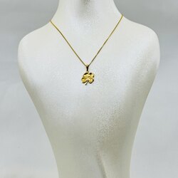 Yonca model gold kolye