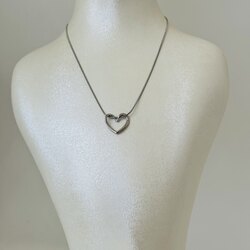 Silver trend kalp kolye