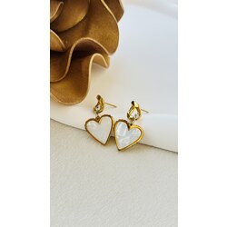 Noir Çelik Gold Küpe
