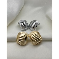 Hailey Tırtıklı Küpe(Gold/Silver)