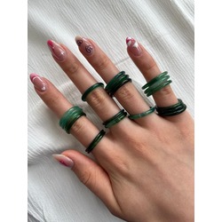 Jade Forest Nymph ithal brezilya akik taşı yüzük adet