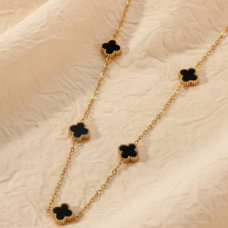 Yonca Kolye Gold-Siyah
