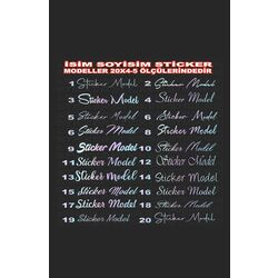 Hologram İsim Soy İsim Sticker Modelleri (20 cm)