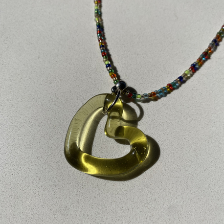 Glass Heart Necklace 