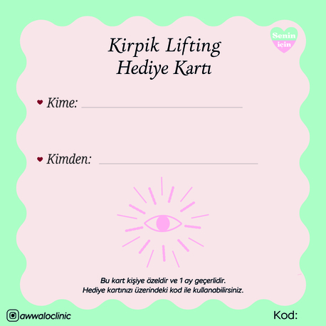 Kirpik Lifting Hediye Kartı