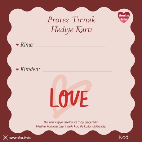 Protez Tırnak Hediye Kartı