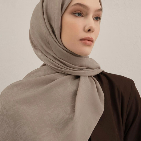 Armine Lyocell Naia Kare Monogram Şal Vizon