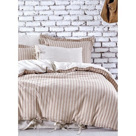 Ecocotton Ala Çift Kişilik Nevresim Takımı %100 Organik Pamuk Keten Terra