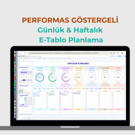 Performas Göstergeli Haftalık Planlayıcı, Günlük Program Planlayıcı