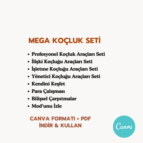 Mega Koçluk Paketi Canva Şablonu + PDF