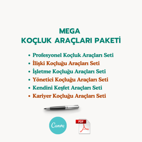 Mega Koçluk Paketi Canva Şablonu + PDF