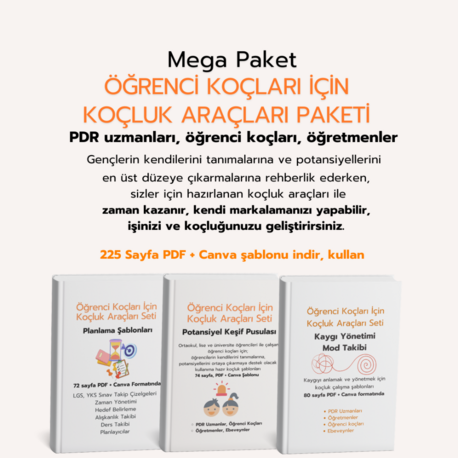 Mega Öğrenci Koçluğu Paketi: Canva Şablonu + PDF