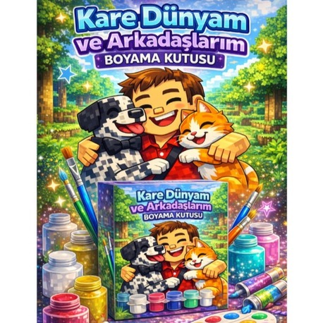 Kare Dünyam ve Arkadaşlarım Boyama Kutusu