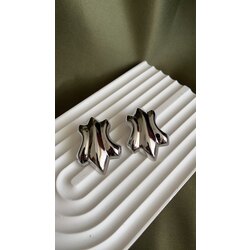 Vintage silver büyük küpe