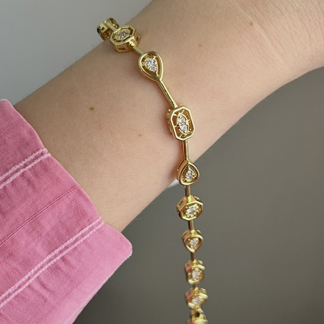 Damla ve baget model vip 14k gold bileklik