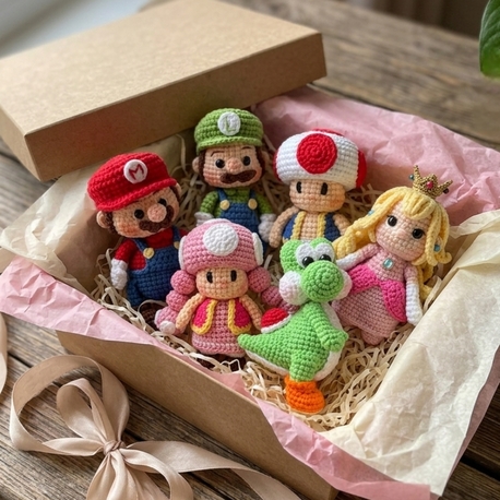 Süper Mario amigurumi tarifi seti