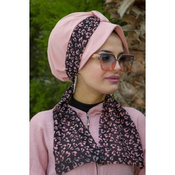 Pudra Siyah Şapkalı Bone