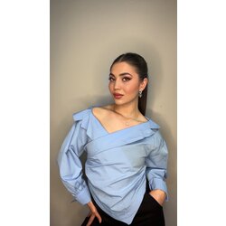 Düşük Omuz Bağlamalı Gömlek 