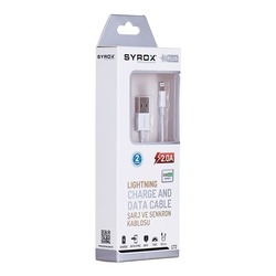 Syrox iPhone Şarj Cihazı Kablosu 2.0 Amper