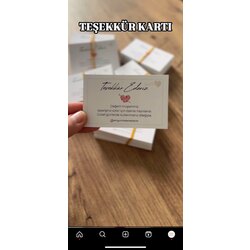 8x5 cm TEŞEKKÜR KARTI 100 ADET