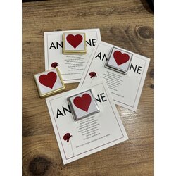 Anneler Günü Çikolatalı Tebrik Kartı 9x9 cm 