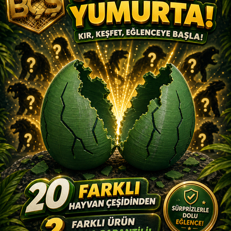 (3 adet)Sürpriz yumurta set hayvan temalı