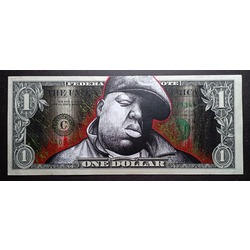 Biggie Smalls Dollar Bill Art