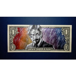 John Wick Dollar Bill Art