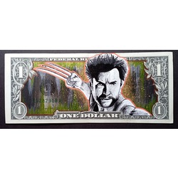 Wolverine Dollar Bill Art