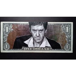 TONY MONTANA Dollar Bill Art 