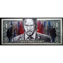 John Wick2 Dollar Bill Art