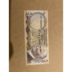 6.emisyon 5 Türk Lirası 