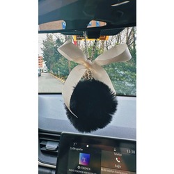 Taşlı Ayna Süsü Araba Ponpon Ve Kurdele Set