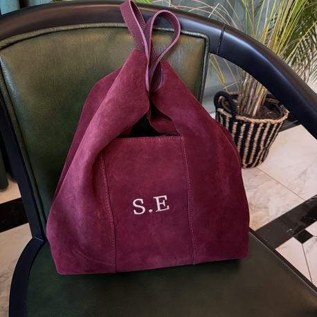 Bella Suede Bordo Çanta 