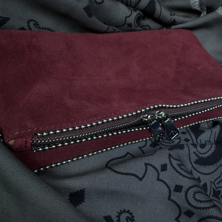 Sera Suede Bordo Çanta