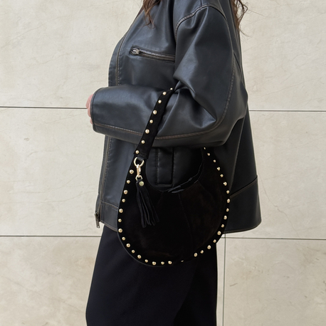Isabella Suede Siyah Çanta