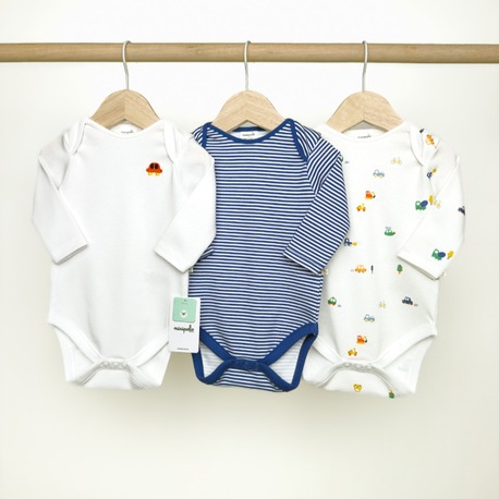 3'lü Erkek Bebek Zıbın & Body set