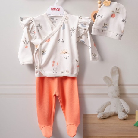 TİFFANY KIZ 0-3 AY SUNNY GARDEN 3LÜ SET