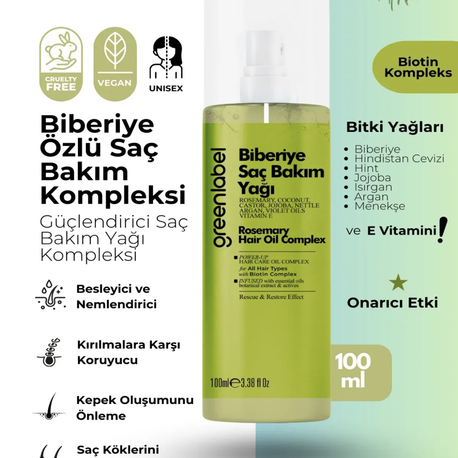 Greenlabel biberiye saç bakım kompleksi 