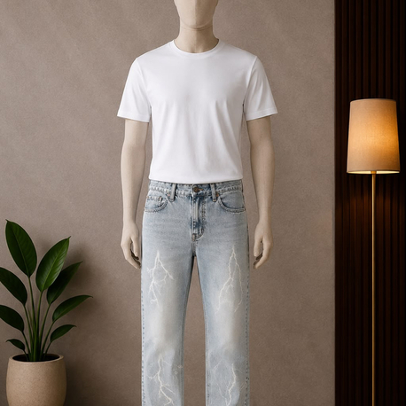 Premium buz mavisi Pantolon