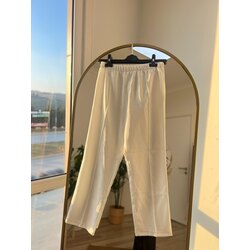 BELİ lastikli kumaş pantolon 