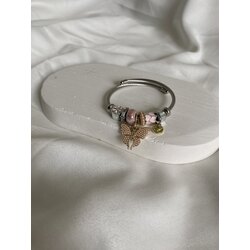 ÇELİK CHARM BİLEKLİK PEMBE