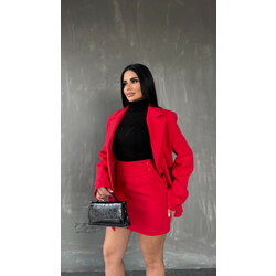 KIRMIZI ETEK BLAZER TAKIM