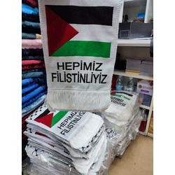 Filisitin Türkiye desenli triko atkı pamuk (20*130)