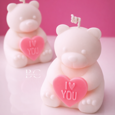 "Love You Bear" Sevimli Ayıcık Mum